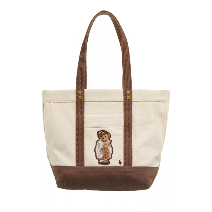 Polo Ralph Lauren Pp Tote Medium Ecru Chestnut Boodschappentas