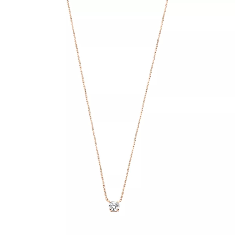 Isabel Bernard Collier moyen La Concorde Axelle 14 Karat Necklace With Zirconia Rose Gold