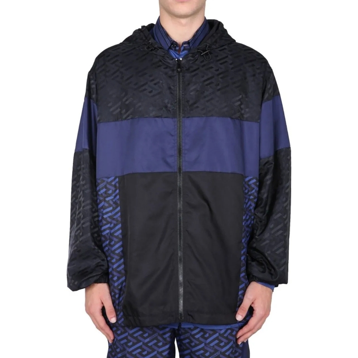 Versace Versace Hooded Windbreaker Jacket blau Daunenjacke