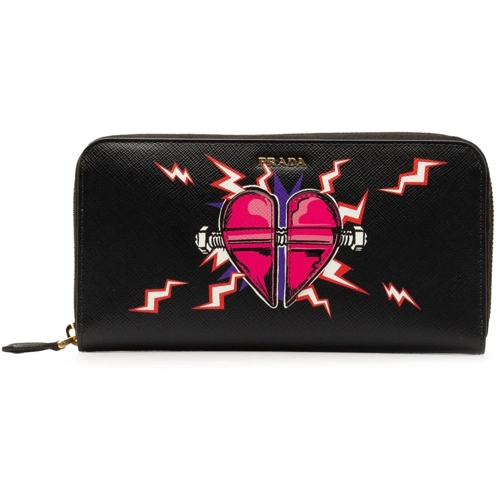 Prada Kartenhalter x Universal Studios Saffiano Frakenstien Heart Lon schwarz (Image 2)