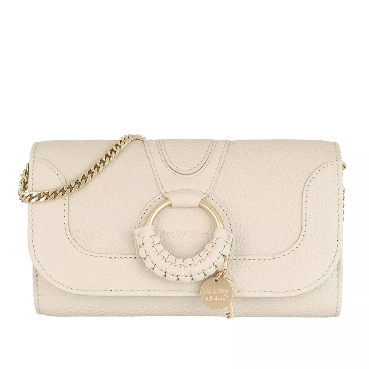 See By Chlo Hana Wallet On Chain Cement Beige Wallet On A Chain