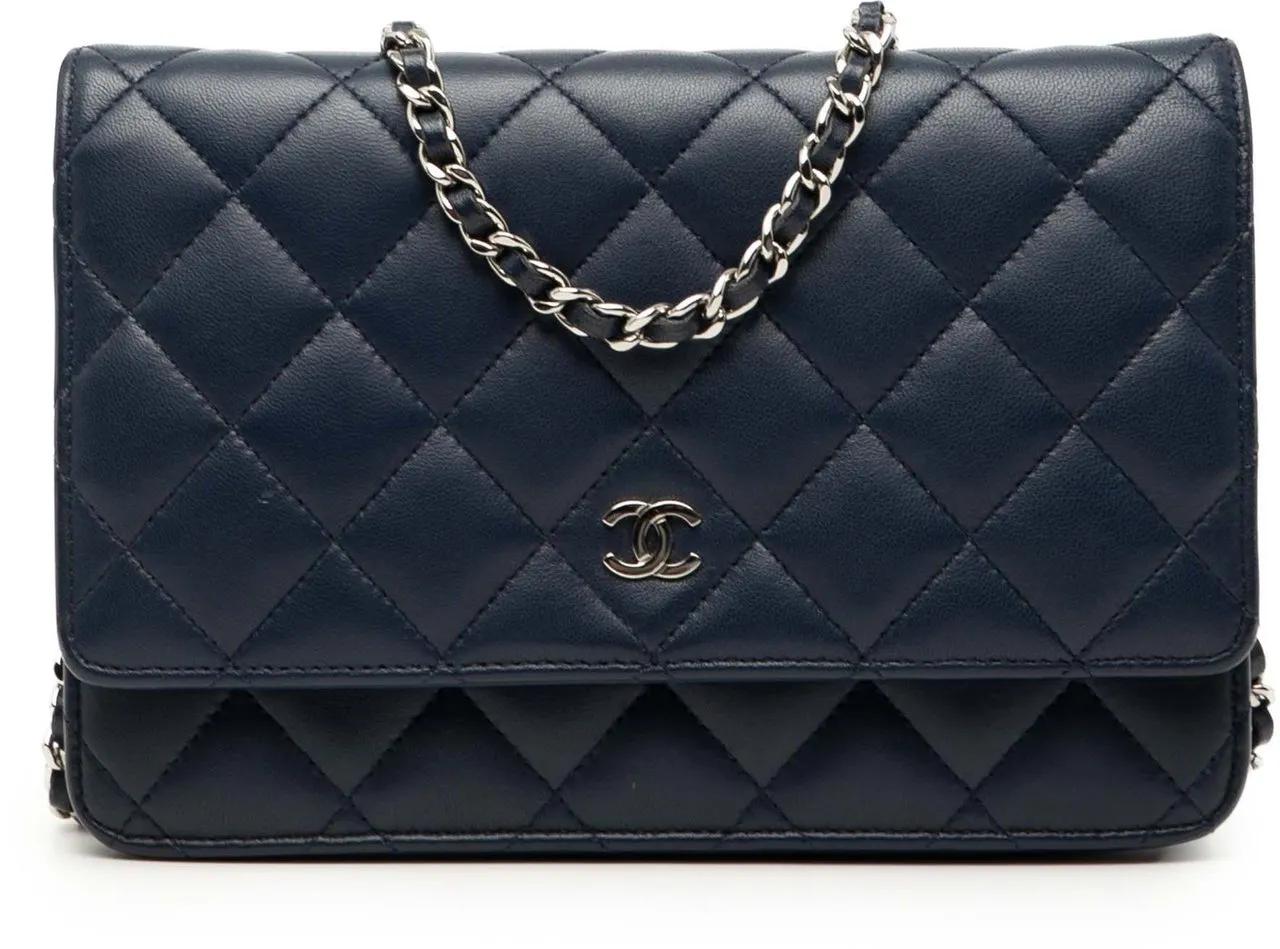 Chanel Hobo Bags - CC Quilted Lambskin Wallet On Chain - Gr. unisize - in Blau - für Damen