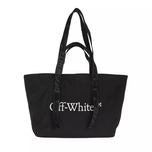 Off-White Nylon Small Commercial Tote Black White Shopping Bag