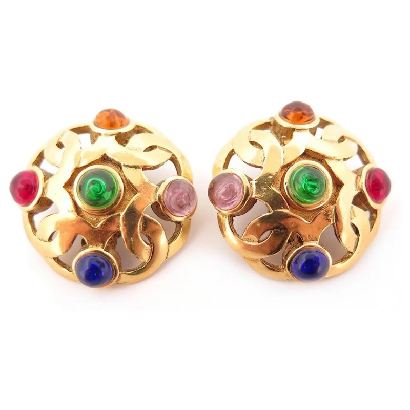 Chanel Ohrstecker VINTAGE CHANEL DE CASTELLANE OHRRINGE 1984 OHRRING gold