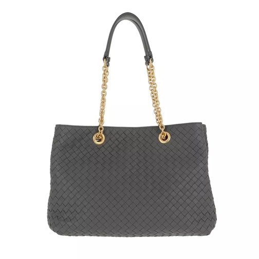 Bottega Veneta Intrecciato Shopping Bag Nappa Leather New Light Grey Rymlig shoppingväska