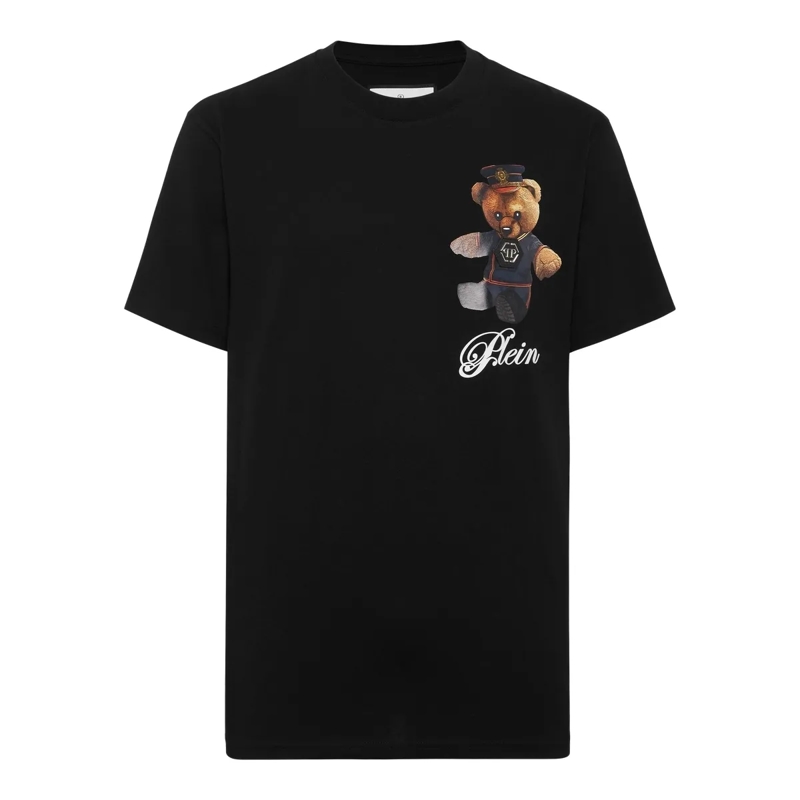 Philipp Plein T-Shirt T-Shirt Rundhalsausschnitt Ss Teddy schwarz