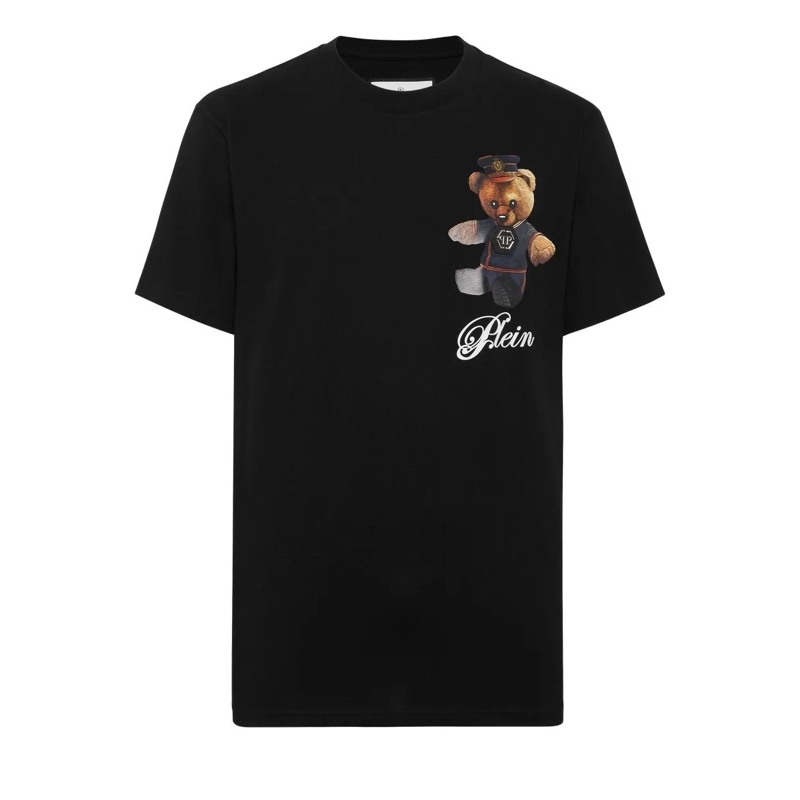 Philipp Plein T-Shirt T-Shirt Rundhalsausschnitt Ss Teddy schwarz