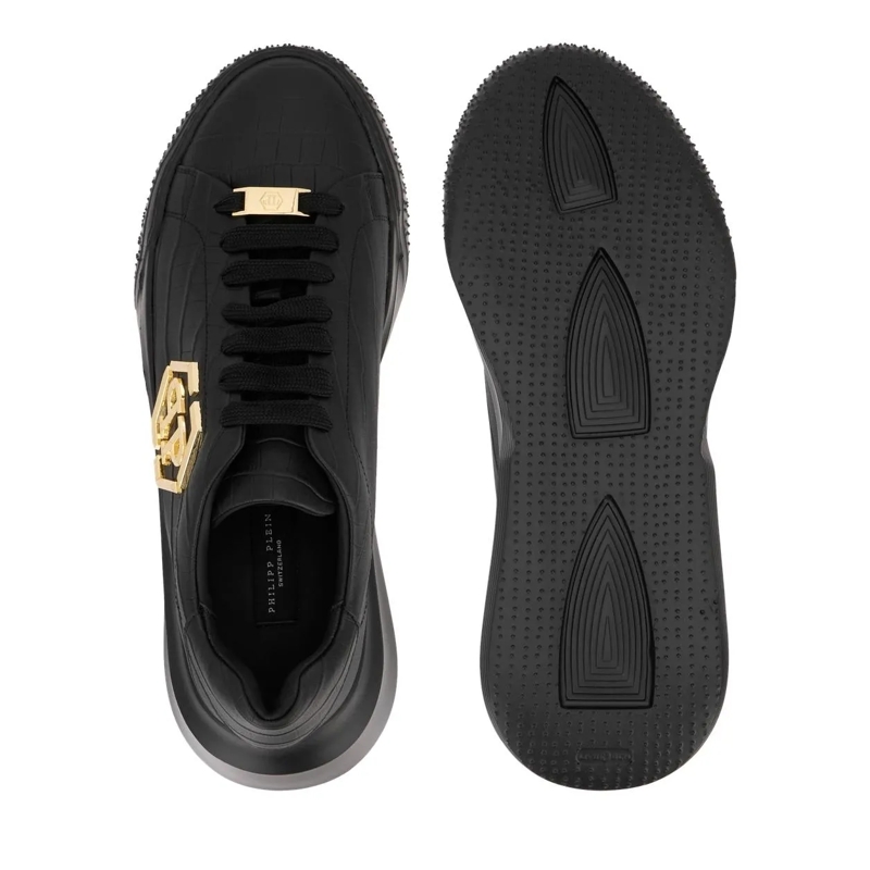 Philipp Plein Low-Top-Sneaker Läufer Godzilla Crocco Geprägt schwarz(Image 5)