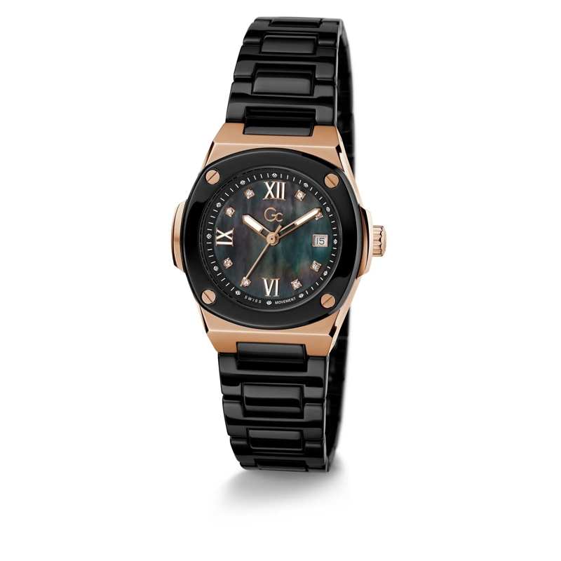 GC Quarzuhr Quarz Analog Uhr Gc Coussin Shape Mini schwarz(Image 5)