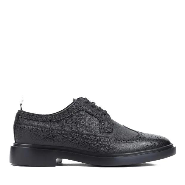 Thom Browne Loafers & Ballerinas - Longwing Black Calf Leather Brogues - Gr. 10 - in Schwarz - für Damen