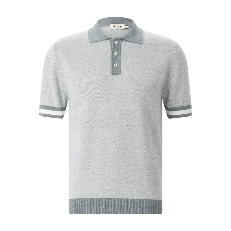 Altea Poloshirt Poloshirt aus Baumwolle & Leinen beige(Image 4)