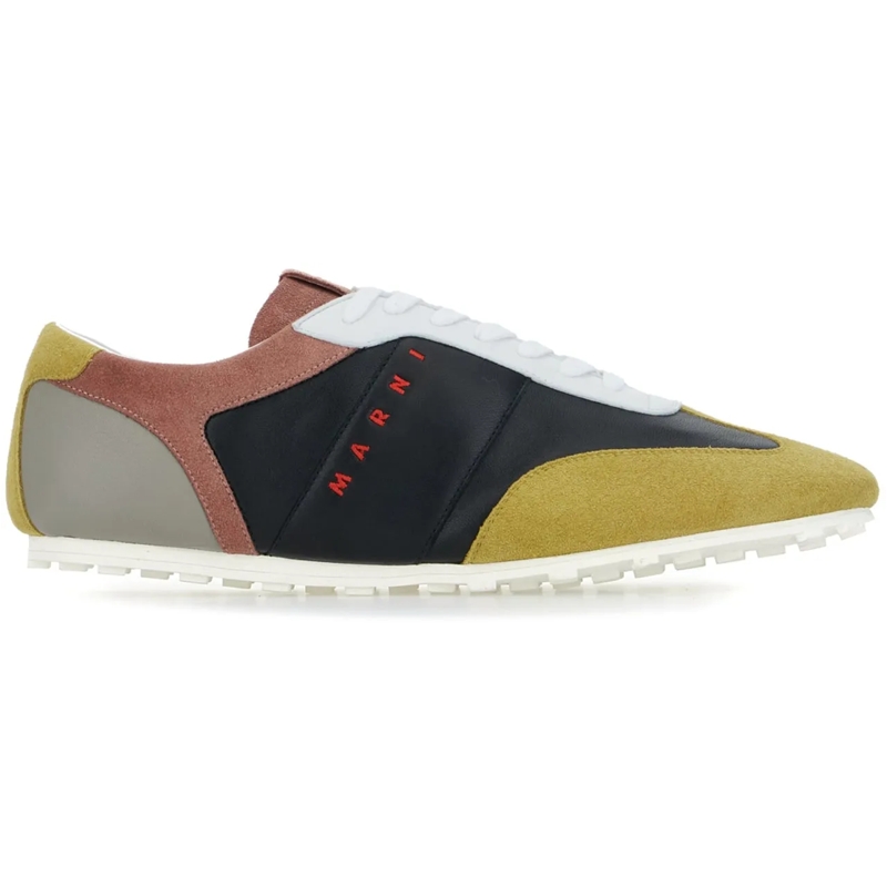 Marni Low-Top-Sneaker Marni Multicolor suede and leather sneakers mehrfarbig