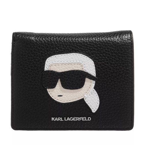 Karl Lagerfeld Ikonik 2.0 Leather Bifld Wlt Black Tvåveckad plånbok