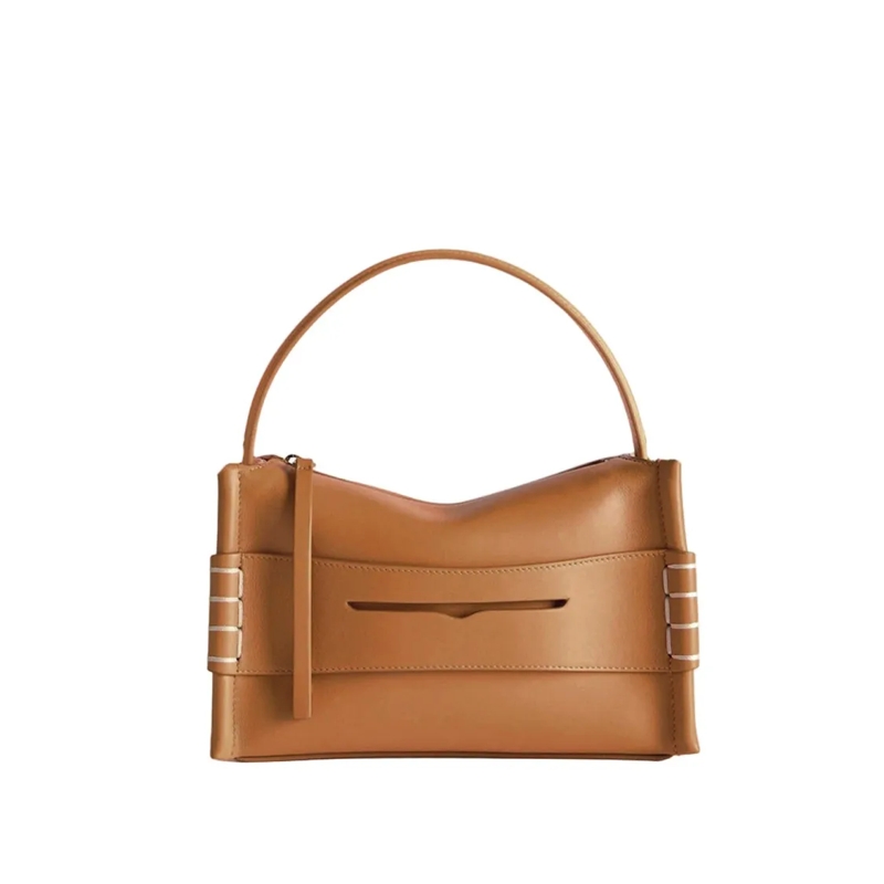 J.W.Anderson Schultertasche Leather Loafer Bag With Logo Brown