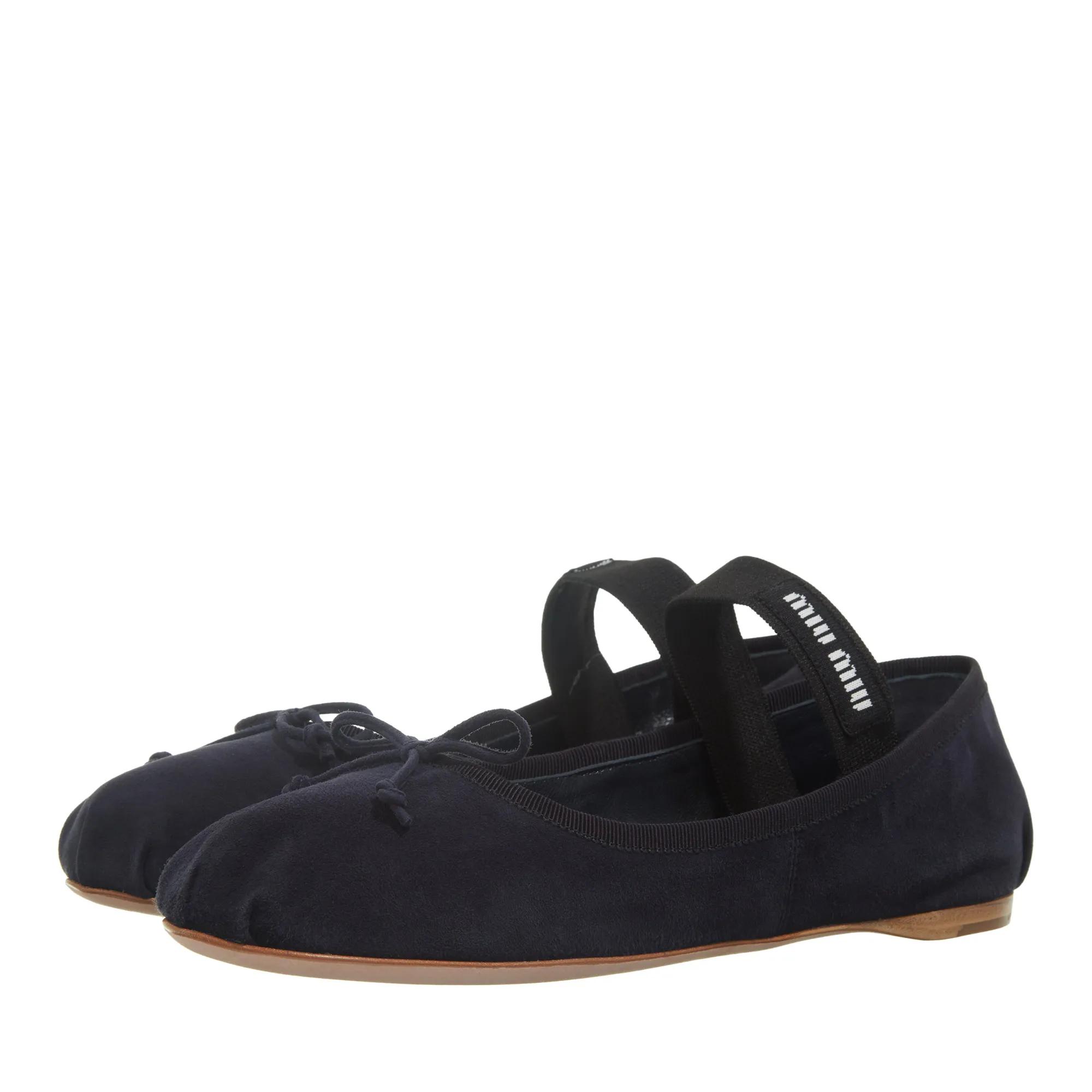 Miu Miu Loafers & Ballerinas - Leather Ballerinas - Gr. 38 (EU) - in Blau - für Damen