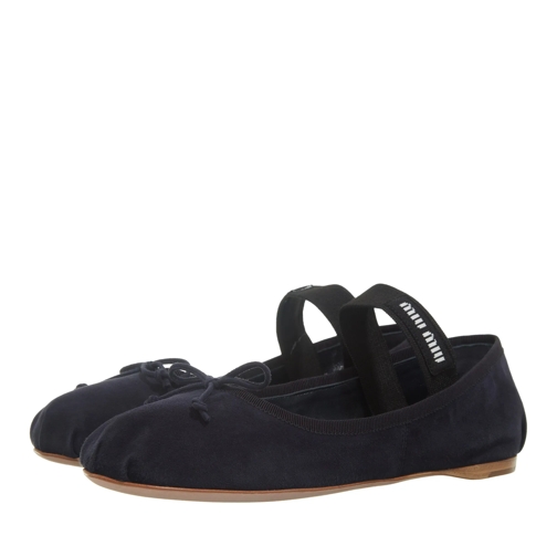 Miu Miu Ballerina Slipper Leather Ballerinas Blue