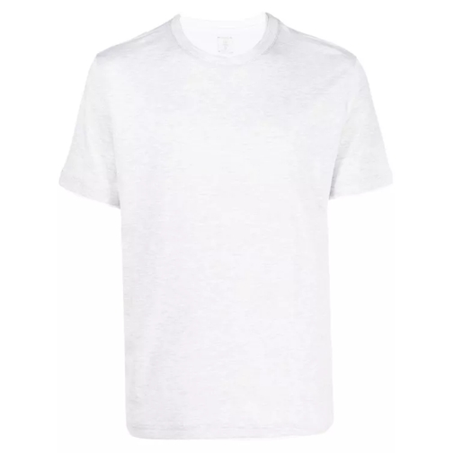 Eleventy Gray Double-Layer Trim T-Shirt Grey 