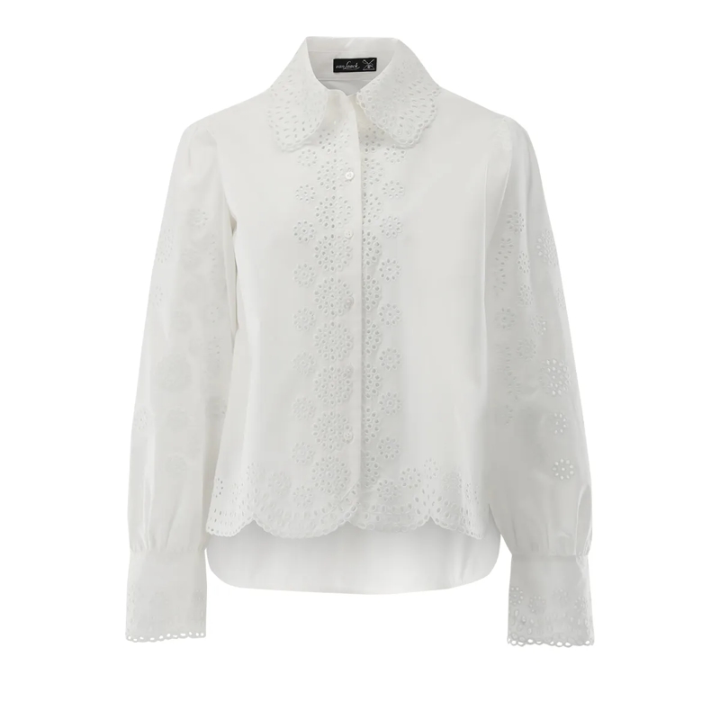 VAN LAACK Bluse Bluse Modern Fit Uni weiss