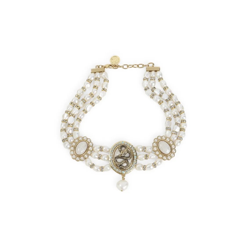 Roberto Cavalli Medium Halsketting Multi-Strand Necklace With Ornate Medallion Not Applicable