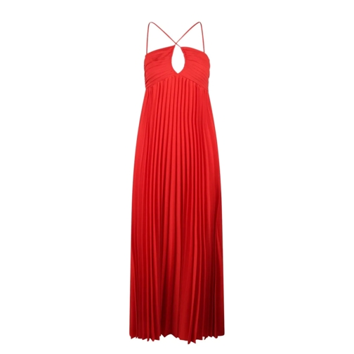 P.A.R.O.S.H. Abendkleider Palmer Pleated Dress Red