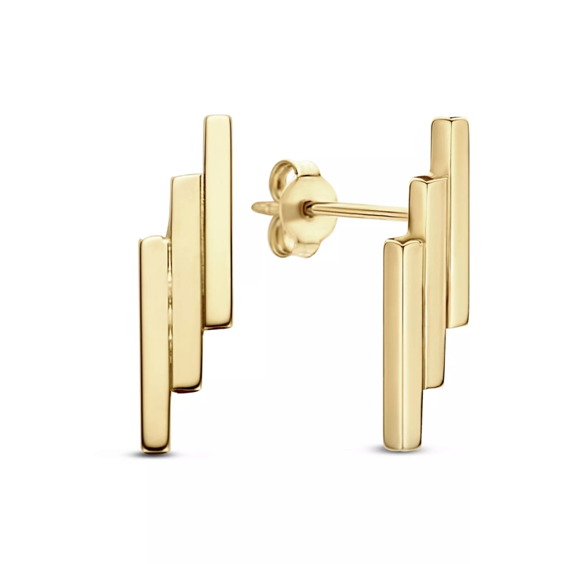 Isabel Bernard Boucles d'oreilles à tige Le Marais Rosalie 585 Gold Ohrringe Gold