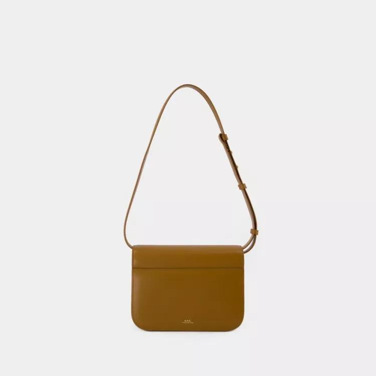 A.P.C. Hobo bags Astra Small Crossbody Leather Brown in bruin