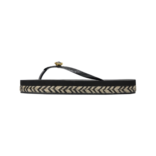 UZURII Flip Flop Zehentrenner Raffia Switch schwarz