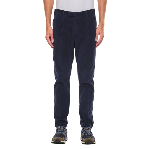 Pt01 Chinos Velvet Trousers Blue