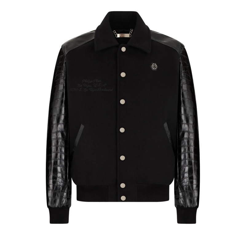 Philipp Plein Übergangsjacke Coster Jacket Cocco Sleeves & Shoulders schwarz