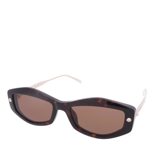 Alexander McQueen Lunettes de soleil AM0482S-002 Havana-Gold-Brown