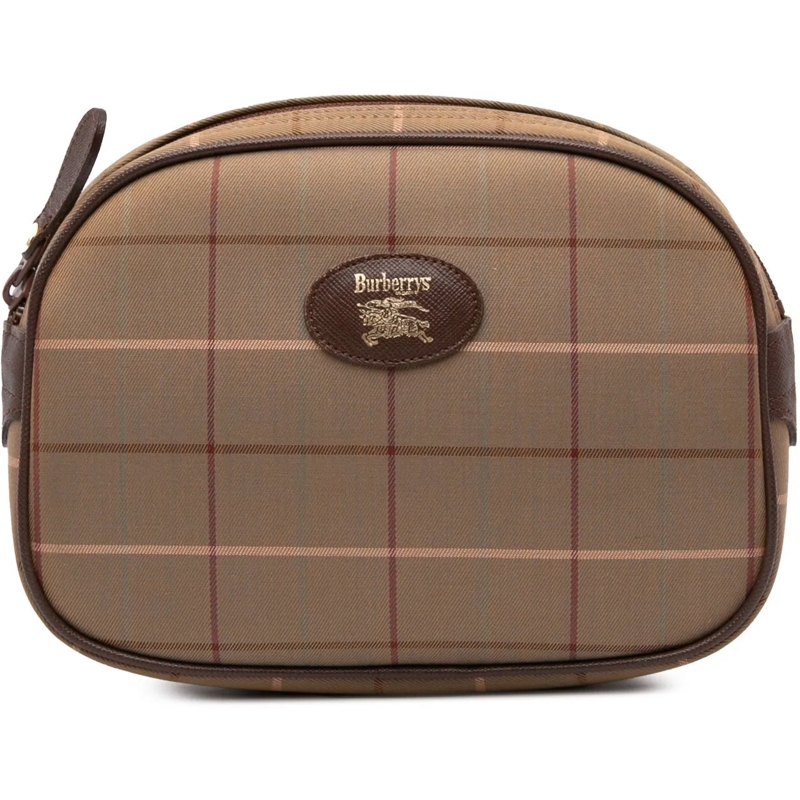 Burberry Pochette Vintage Check Canvas Clutch braun