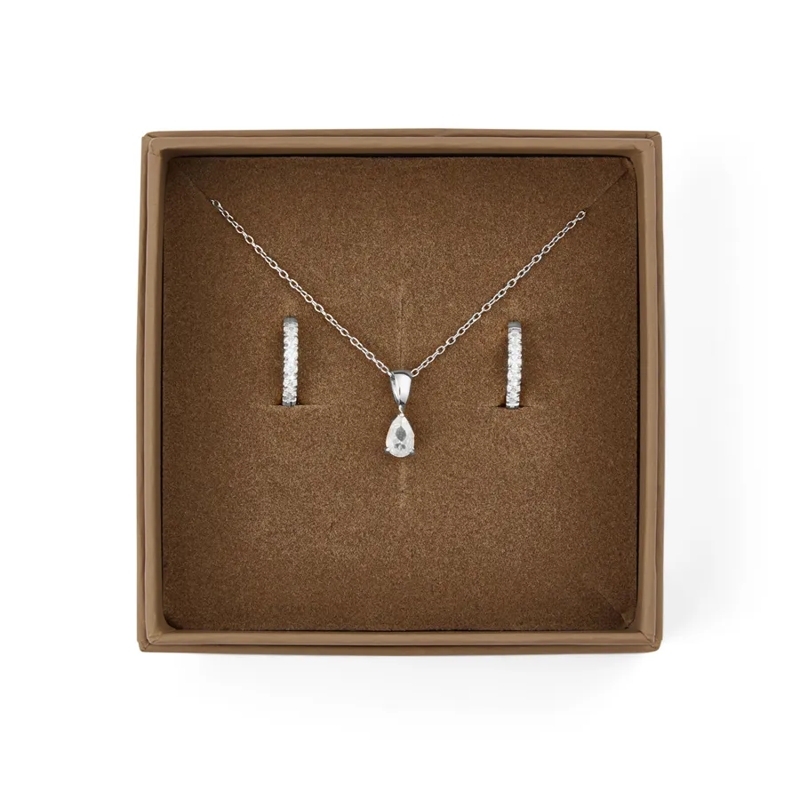 Mockberg Medium Halsketting Shiny Belle Combo Geschenkset Silber