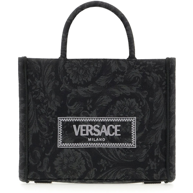 Versace Tote Versace Embroidered fabric handbag mehrfarbig