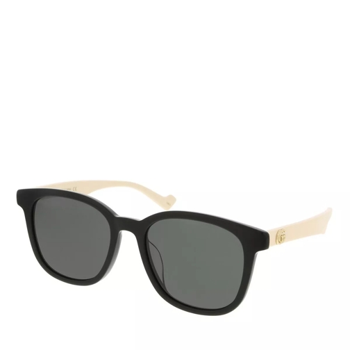 Gucci GG1001SK-003 55 Sunglass Woman Acetate Black-White-Grey Sonnenbrille