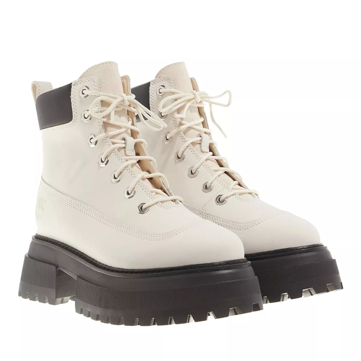 White leather timberland sales boots