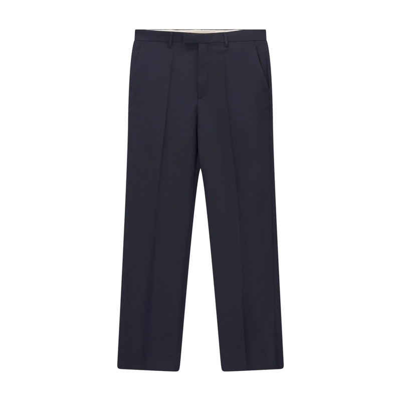 Valentino Garavani Stoffen broek Slim-Fit Hose aus Schurwolle dunkelblau