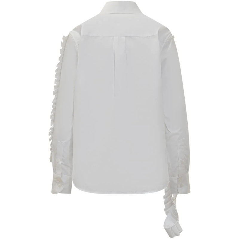 Coperni Bluse Coperni Camicia Bianca con Dettaglio Plisse weiß(Image 2)