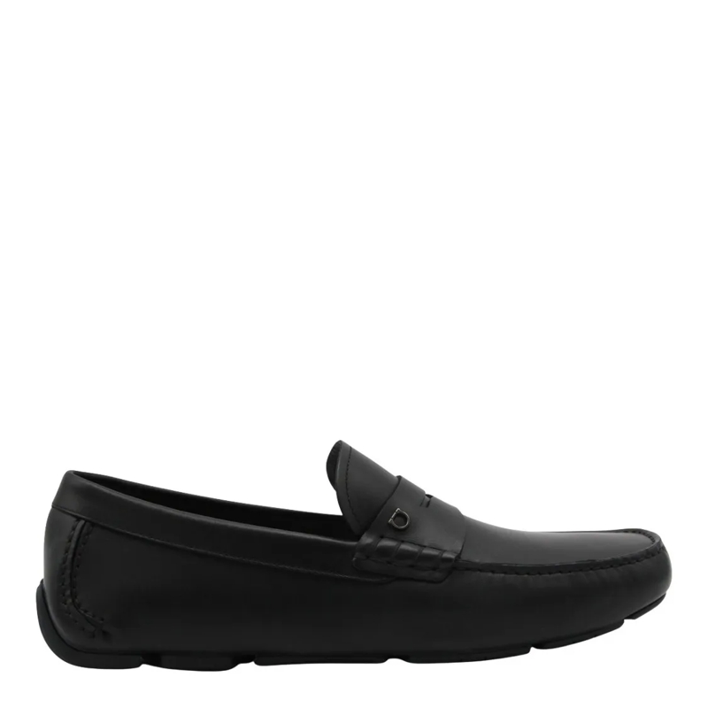 Salvatore Ferragamo Mocassin Moccasin Silhouette Flat Shoes Black