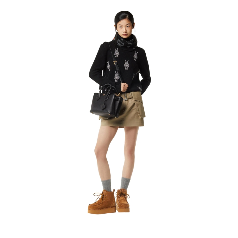 MCM Fourre-tout Milla Lthr Tote Sml Bk Black(Image 4)