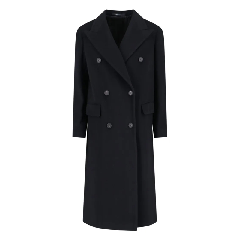 Tagliatore Manteaux de tanche Jole Coat Midi Double-Breasted – Black Black
