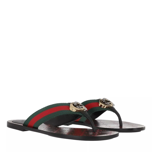 Gucci GG Web Sandals Green/Red/Green Flip-flops