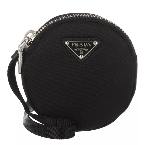Prada Coin Purse On Neck Black Wallet On A Chain