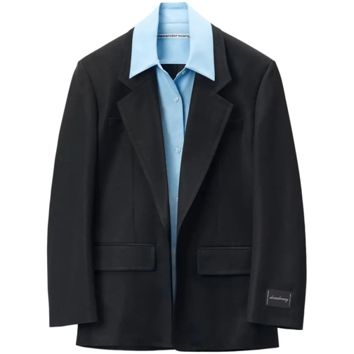 Alexander Wang Pre-Styled Layered Single-Breasted Blazer Black Blazer