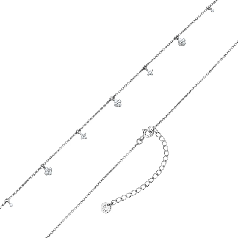 Glanzstücke München Mittellange Halskette Sterling Silber Halskette Zirkonia silber(Image 5)