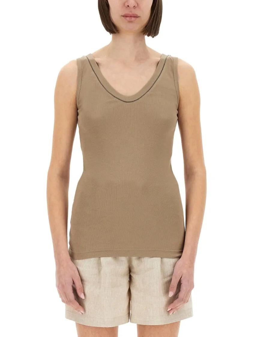 Thumbnail - Brunello Cucinelli - Cotton Tank Top - Größe M -