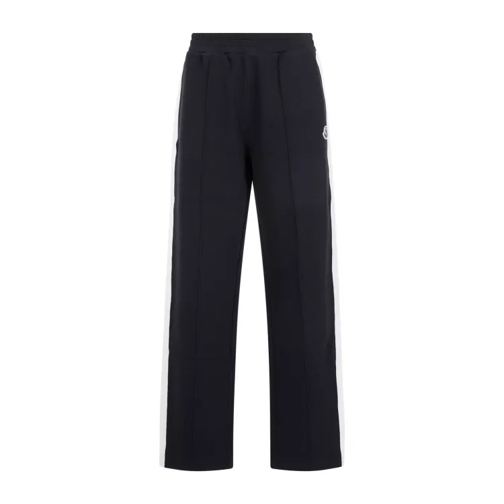 Moncler Sweat Navy Polyester Track Pants Black 