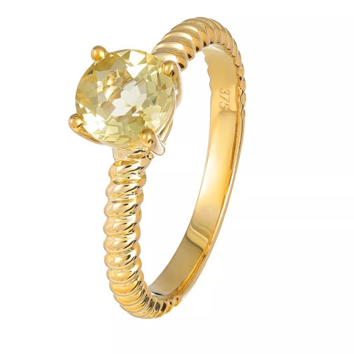 BELORO Ring Yellow Gold Solitaire Ring