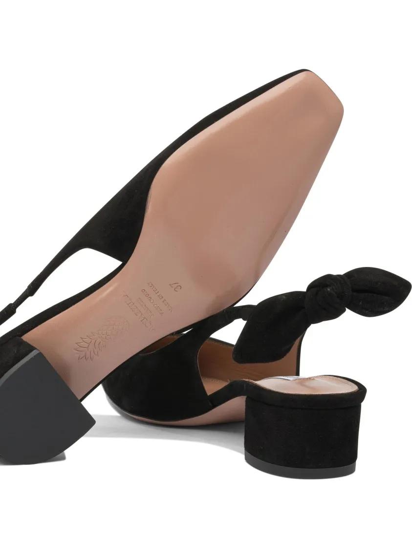 Thumbnail - Aquazzura Hohe Schuhe - Heeled Shoes With Bow Tie Detail - Gr. 38,5 (EU) - in Schwarz - für Damen