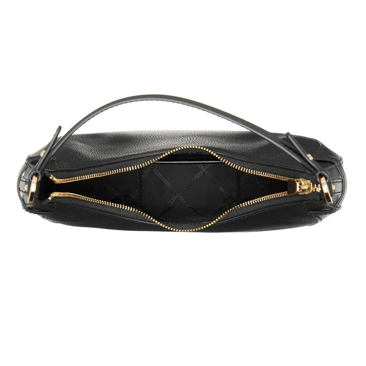 Michael Kors Hobo bags Sm Crescent Tz Shldr in zwart