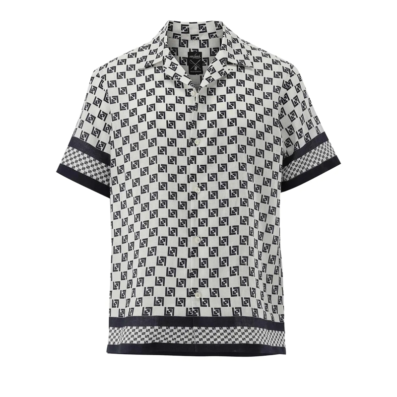 VAN LAACK Hemd Hemd Tailor Fit Druck dunkel-blau